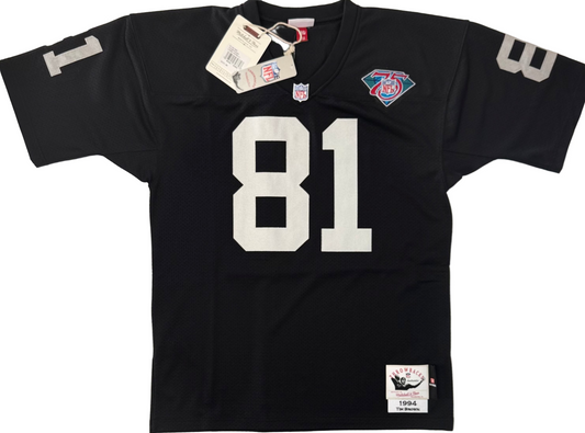 AUTHENTIC NFL (L) MITCHELL & NESS THROWBACK JERSEY LOS ANGELES RAIDERS #81 TIM BROWN