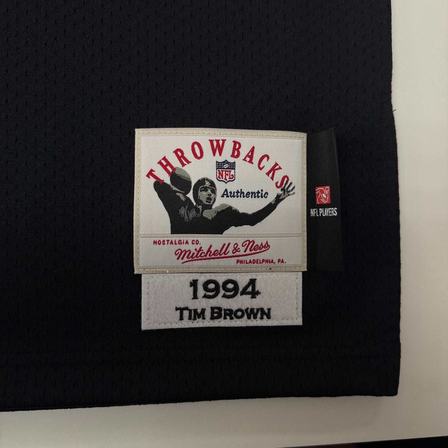 AUTHENTIC NFL (L) MITCHELL & NESS THROWBACK JERSEY LOS ANGELES RAIDERS #81 TIM BROWN