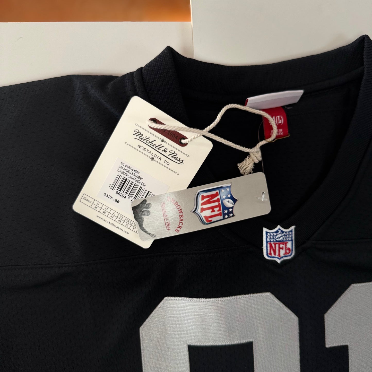 AUTHENTIC NFL (L) MITCHELL & NESS THROWBACK JERSEY LOS ANGELES RAIDERS #81 TIM BROWN